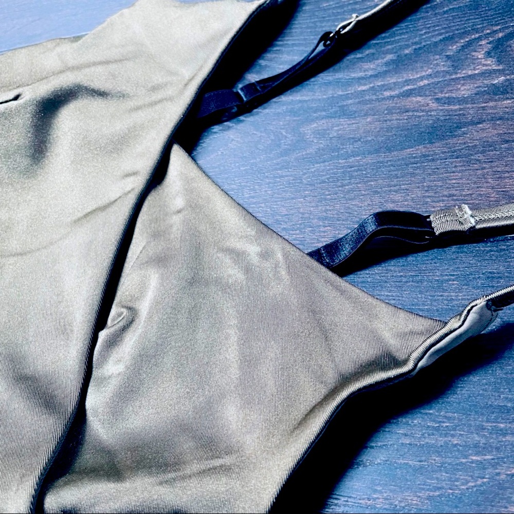 Industry Olive Green Cross Sports Bra